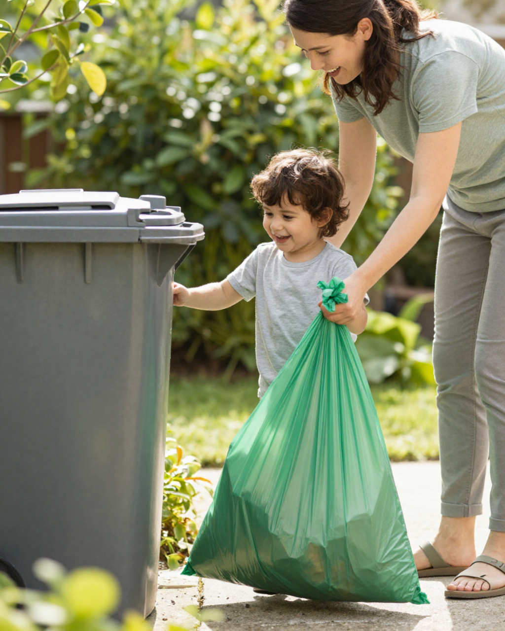 Biologisch afbreekbare afvalzakken voor een zero waste en milieubewuste keukenroutine.