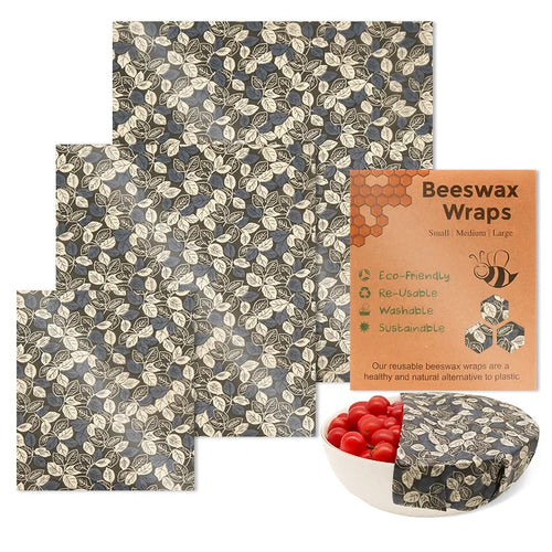 Herbruikbare Bijenwas Wraps — Set van 3