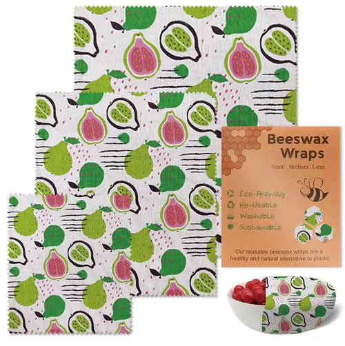 Herbruikbare Bijenwas Wraps — Set van 3