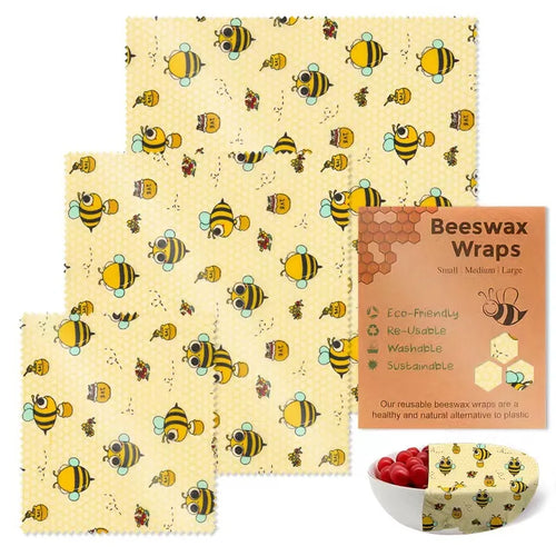 Herbruikbare Bijenwas Wraps — Set van 3