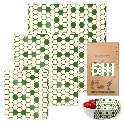 Herbruikbare Bijenwas Wraps — Set van 3