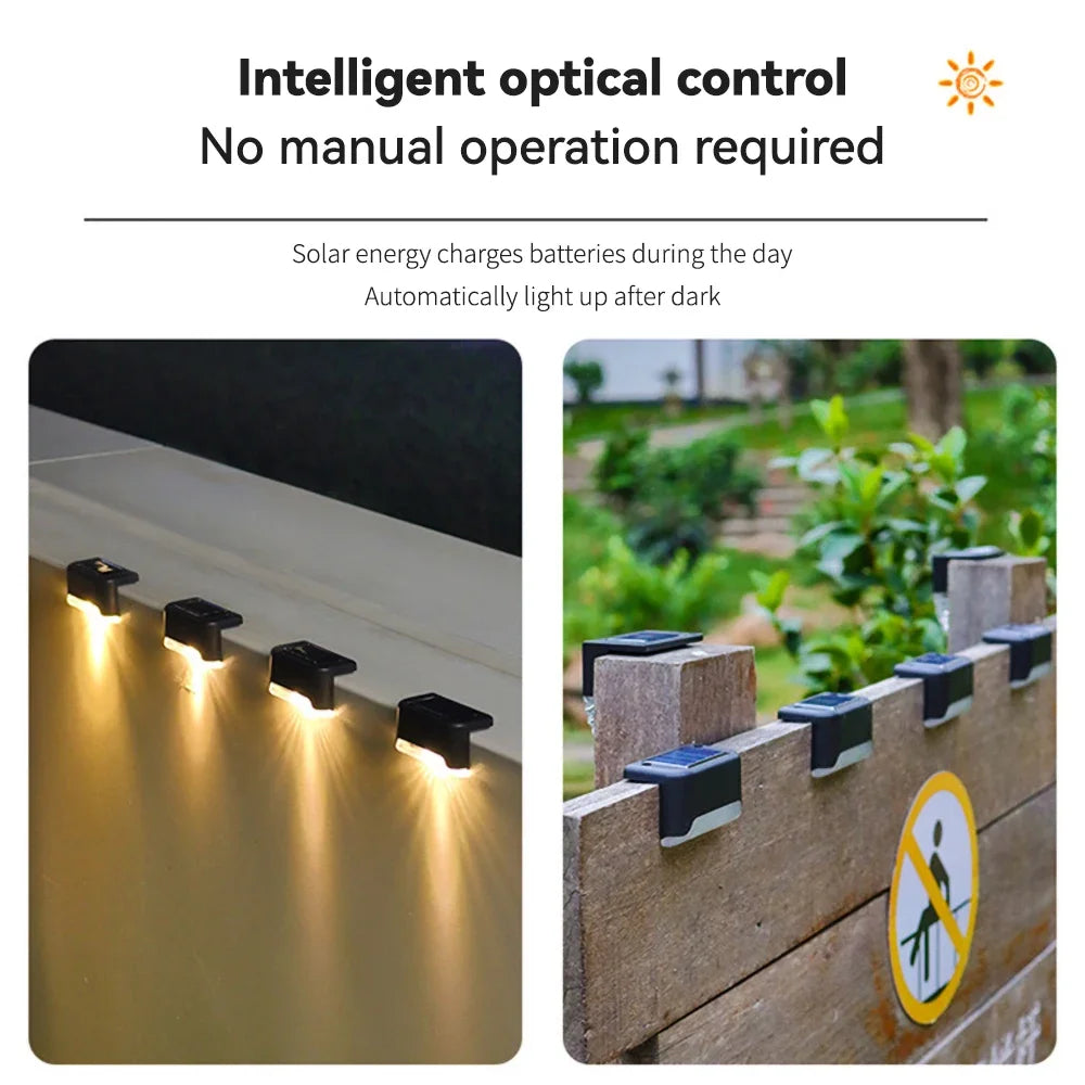 Compacte solar lampen voor tuinpad en trapverlichting zonder kabels of stroomkosten.