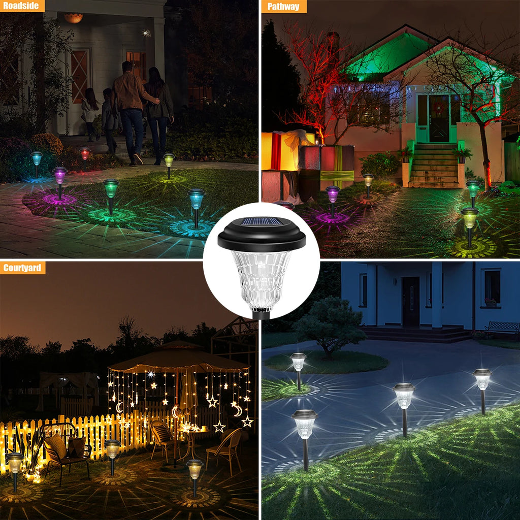 Solar Tuinlampen — RGB & Warm Wit Padverlichting